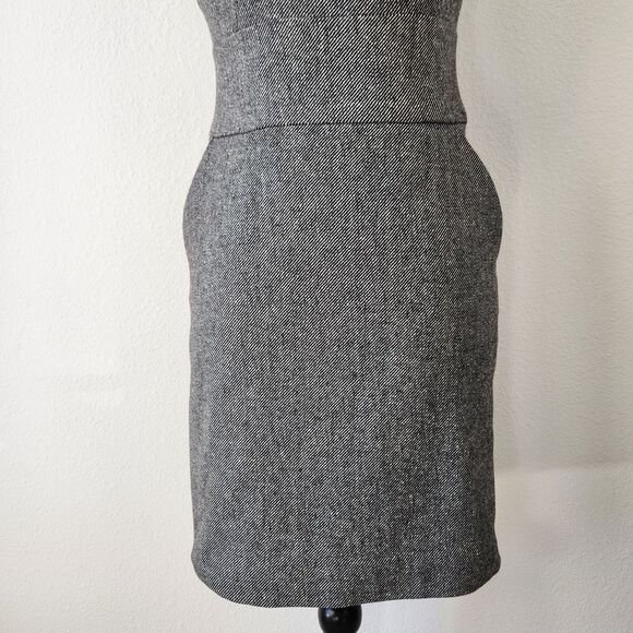 Banana Republic Womens Stretch size 2‎ Black Gray Wool Dress with Pockets - Picture 2 of 11